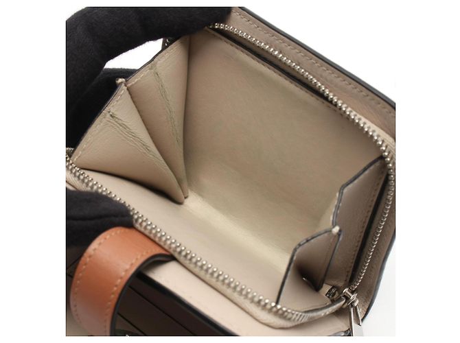 Portefeuille Compact Zip Anagram Loewe Marron Vert - vue 4