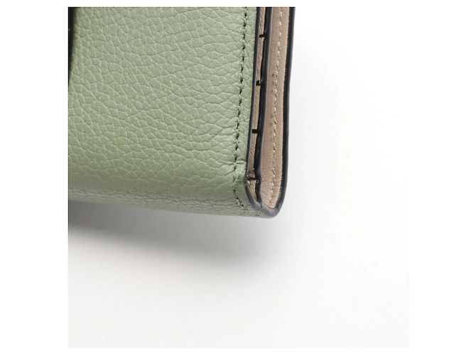 Portefeuille Compact Zip Anagram Loewe Marron Vert - vue 9