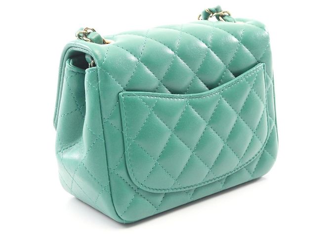 Borsa a Spalla Chanel Mini Matelassé Verde - vista 2