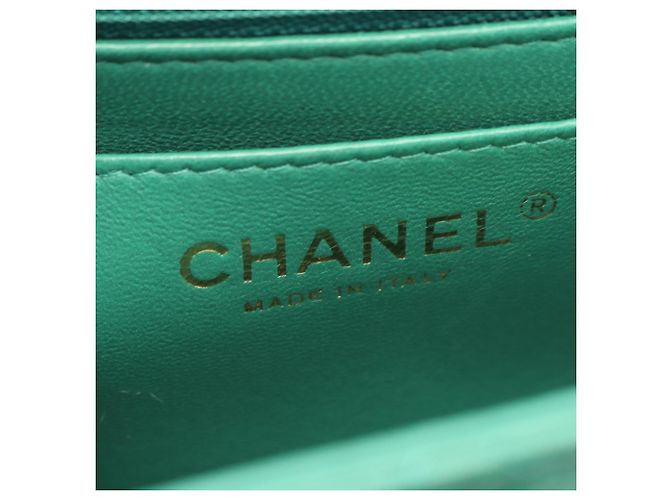 Borsa a Spalla Chanel Mini Matelassé Verde - vista 4