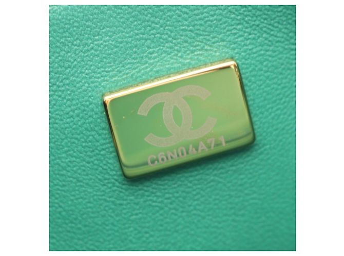 Borsa a Spalla Chanel Mini Matelassé Verde - vista 5
