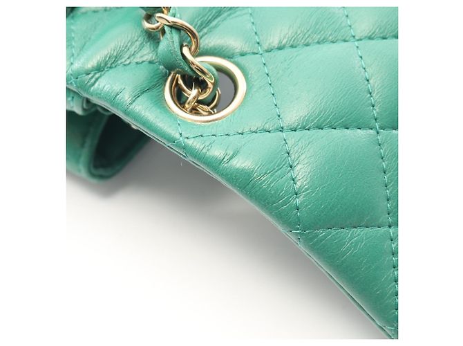 Borsa a Spalla Chanel Mini Matelassé Verde - vista 6