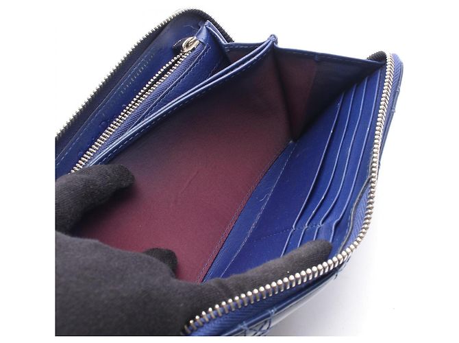 Cartera Larga Redonda Lady Christian Dior Azul - vista 10