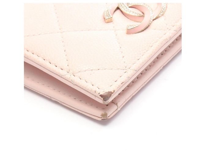 Billetera bi-fold pequeña Matelassé de Chanel Rosa - vista 11