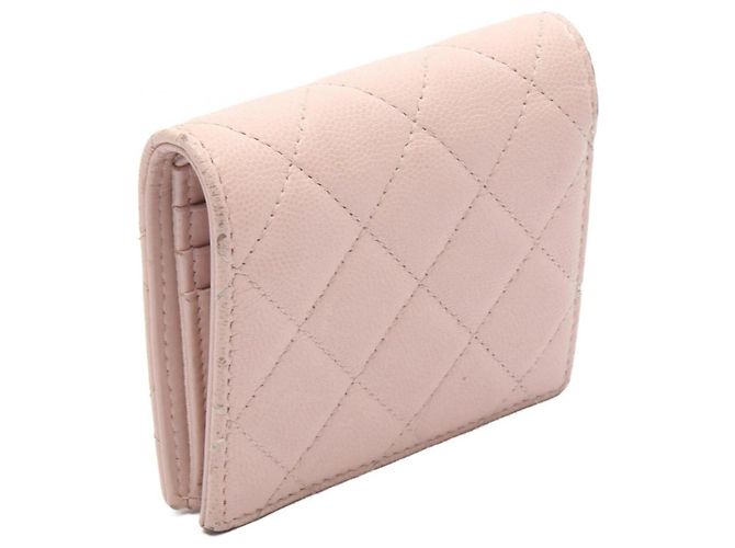 Billetera bi-fold pequeña Matelassé de Chanel Rosa - vista 2