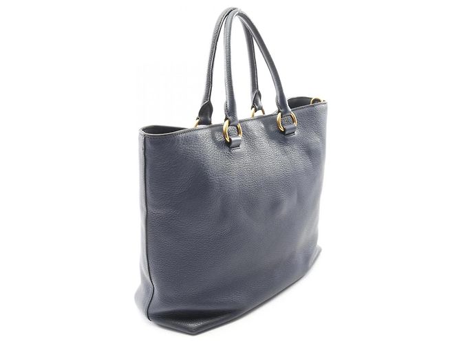 Borsa tote 2 in 1 Prada VITELLO PHENIX Blu navy - vista 2