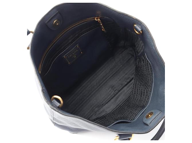Borsa tote 2 in 1 Prada VITELLO PHENIX Blu navy - vista 3