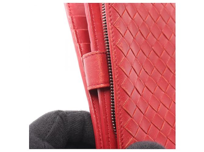 Billetera Bifold Intrecciato Bottega Veneta Roja - vista 10