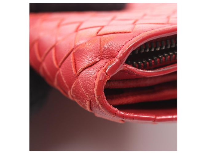 Billetera Bifold Intrecciato Bottega Veneta Roja - vista 11