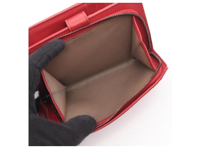 Billetera Bifold Intrecciato Bottega Veneta Roja - vista 4