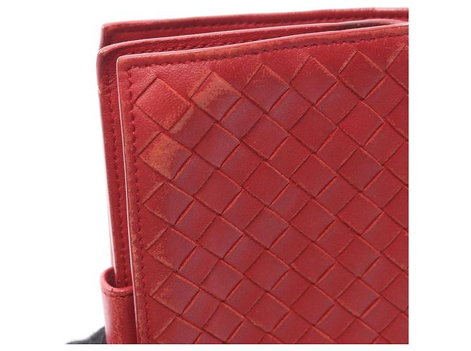 Billetera Bifold Intrecciato Bottega Veneta Roja - vista 9