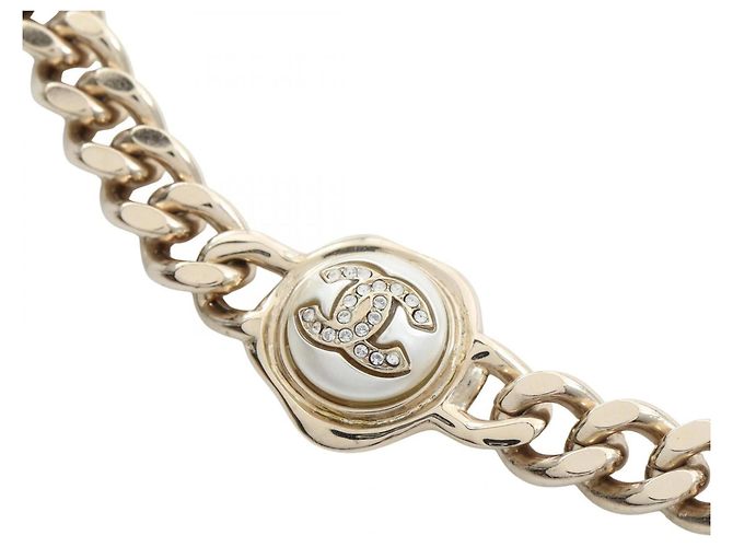 Accesorio Gargantilla Chanel Coco Mark Blanco Dorado - vista 2
