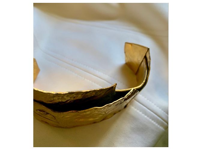 Autre Marque David Rucli Bracciale Scultura in Bronzo Dorato D'oro - vista 13