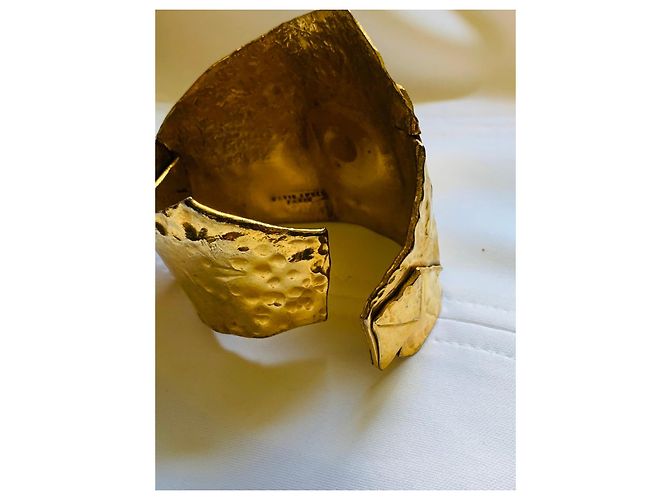 Autre Marque David Rucli Bracciale Scultura in Bronzo Dorato D'oro - vista 15