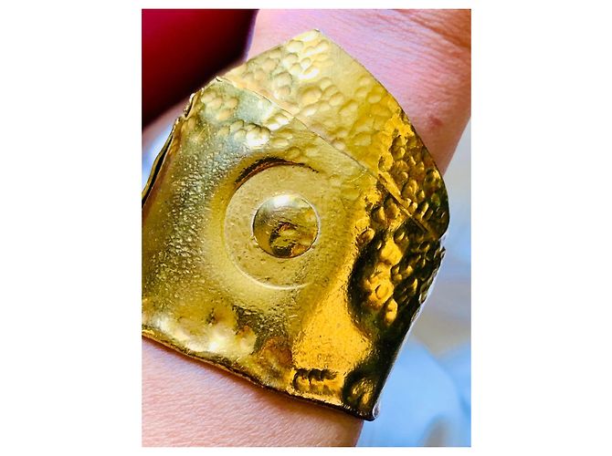 Autre Marque David Rucli Bracciale Scultura in Bronzo Dorato D'oro - vista 19