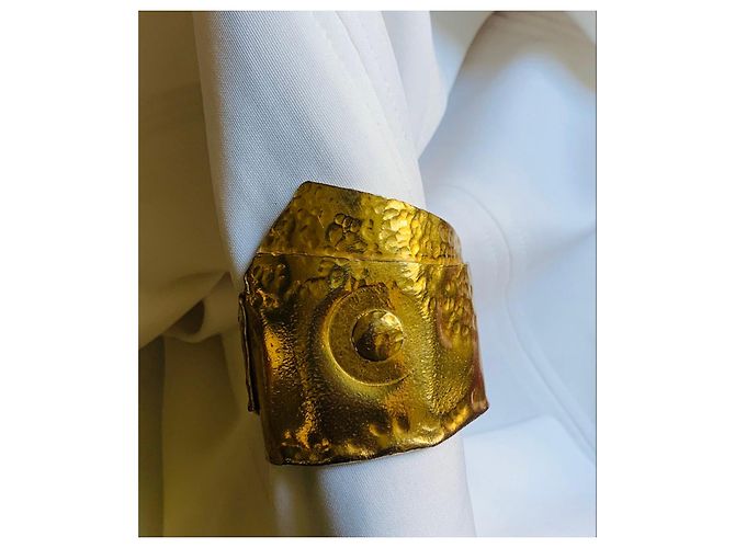 Autre Marque David Rucli Bracciale Scultura in Bronzo Dorato D'oro - vista 4