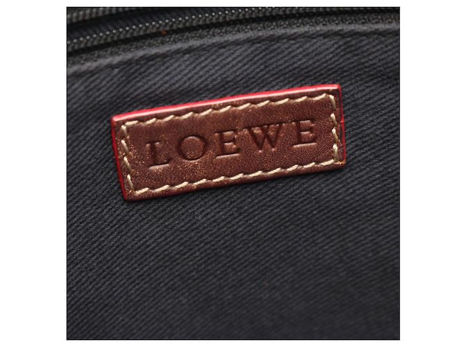 Borsa Tote Anagramma Loewe Marrone Nero - vista 4
