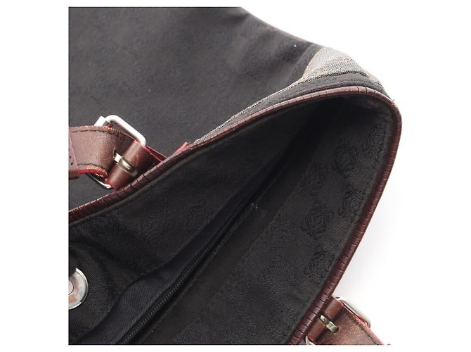Borsa Tote Anagramma Loewe Marrone Nero - vista 5
