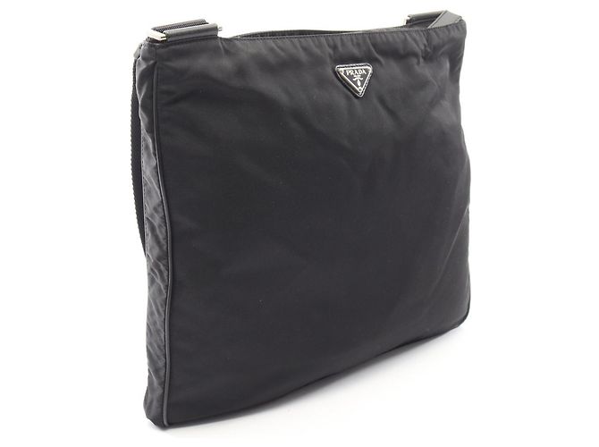 Saffiano Bolso de hombro con logo triangular de Prada Negro - vista 2