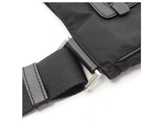 Saffiano Bolso de hombro con logo triangular de Prada Negro - vista 7