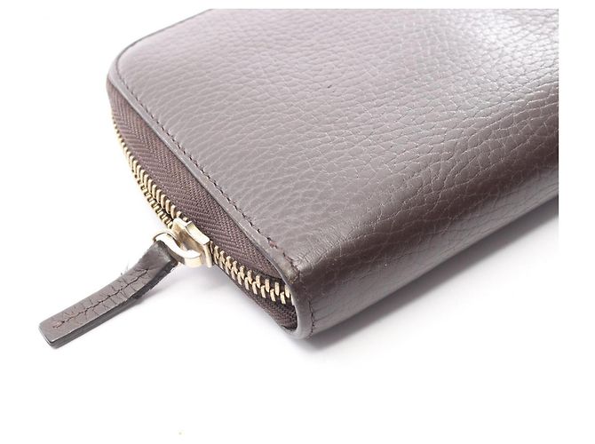 Gucci Interlocking G runder langer Geldbeutel Braun - Ansicht 10