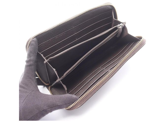 Gucci Interlocking G runder langer Geldbeutel Braun - Ansicht 3