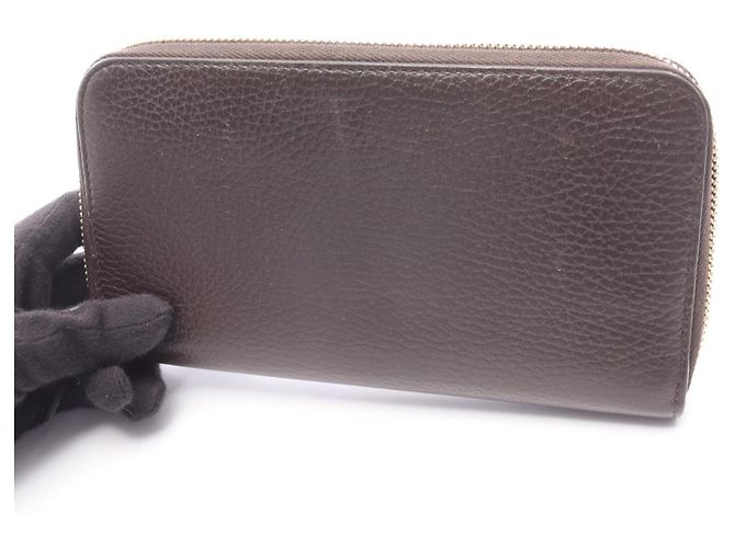 Gucci Interlocking G runder langer Geldbeutel Braun - Ansicht 8