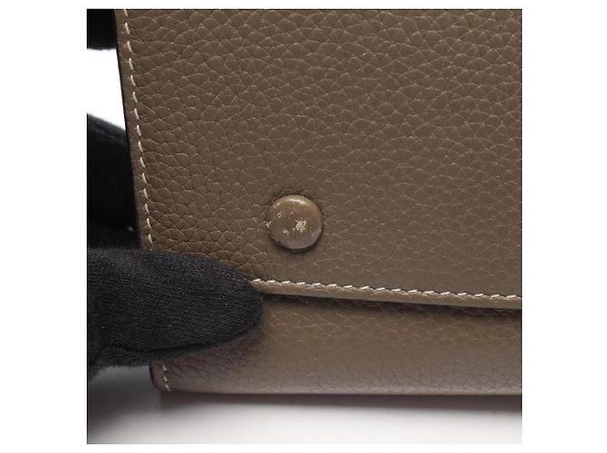 Céline Cartera larga multifuncional con solapa Celine Castaño Amarillo - vista 10