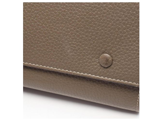 Céline Cartera larga multifuncional con solapa Celine Castaño Amarillo - vista 11