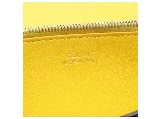 Céline Cartera larga multifuncional con solapa Celine Castaño Amarillo - vista 5