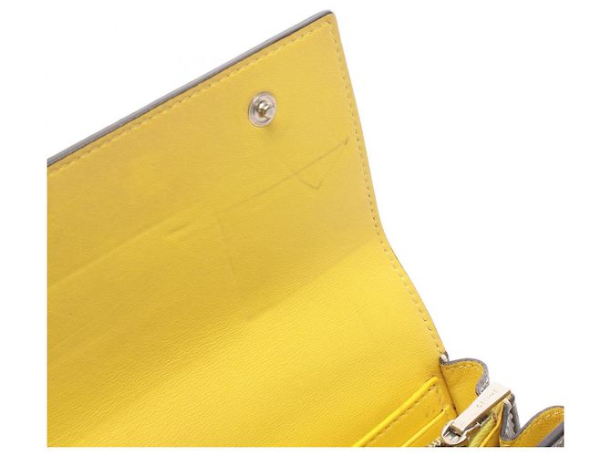Céline Cartera larga multifuncional con solapa Celine Castaño Amarillo - vista 6
