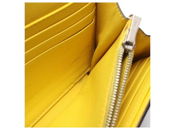 Céline Cartera larga multifuncional con solapa Celine Castaño Amarillo - vista 7