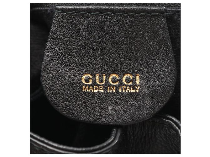 Zaino/Borsa Gucci Bamboo Nero - vista 4