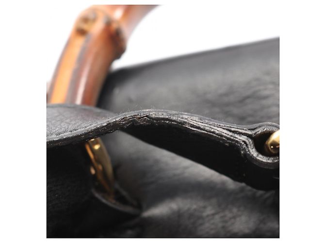 Zaino/Borsa Gucci Bamboo Nero - vista 6