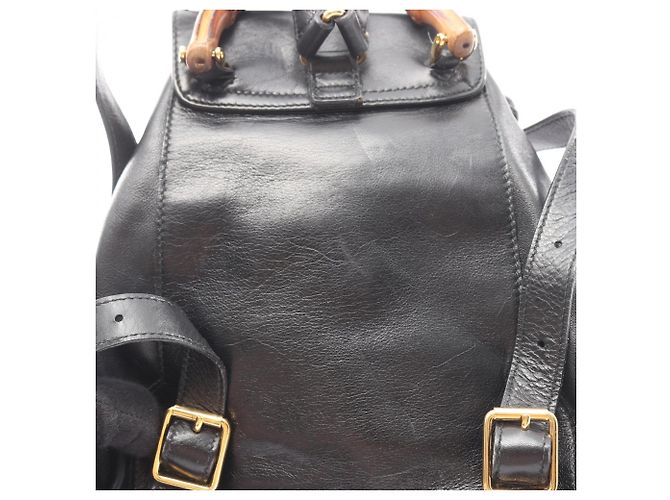 Zaino/Borsa Gucci Bamboo Nero - vista 7