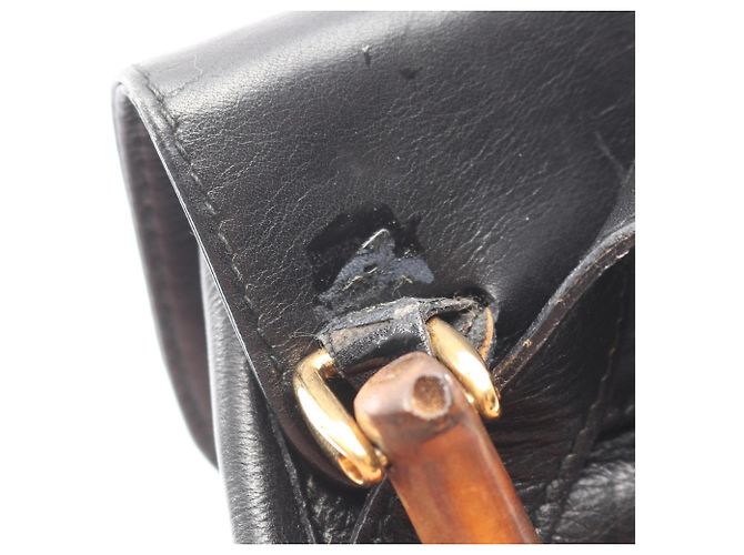 Zaino/Borsa Gucci Bamboo Nero - vista 9