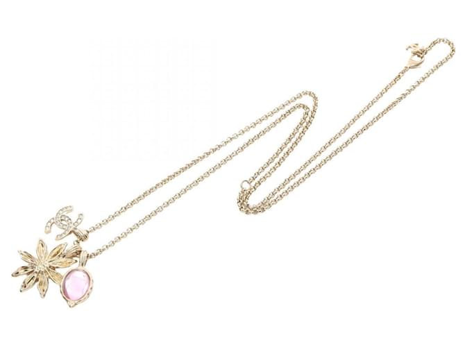 Collana Lunga Bijou Coco Mark di Chanel Rosa D'oro - vista 3