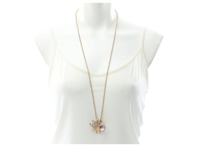 Collana Lunga Bijou Coco Mark di Chanel Rosa D'oro - vista 6