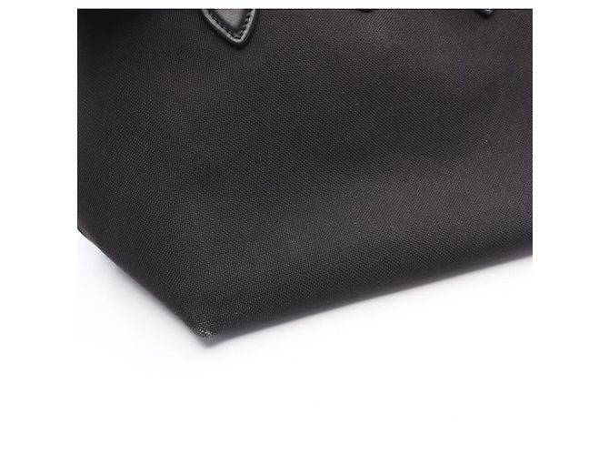 Borsa a mano Prada nera in pelle e tela Nero - vista 11