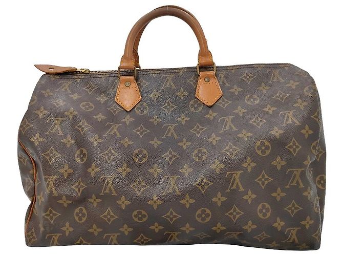 Borsa a mano Speedy Louis Vuitton in tela Monogram 40 Marrone - vista 2