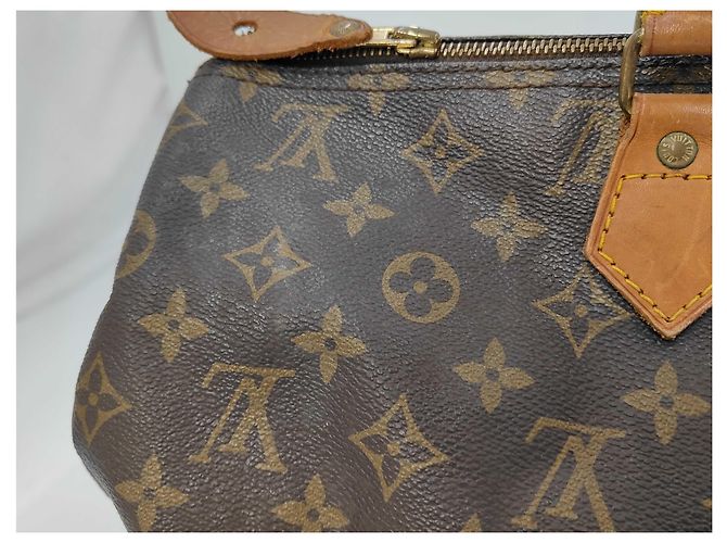 Borsa a mano Speedy Louis Vuitton in tela Monogram 40 Marrone - vista 5