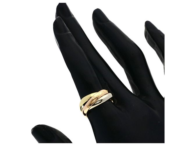 Anello Cartier Trinity in oro rosa bianco e giallo - vista 5