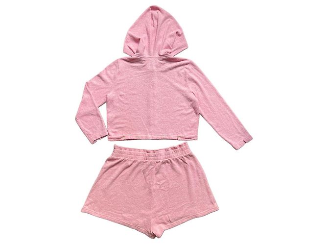 Completo lounge LoveShackFancy x PINK con cappuccio e shorts, Rosa, L - vista 2