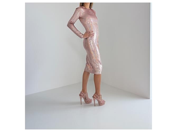 Pailletten-Kleid Givenchy Pre Fall 2014 Pink - Ansicht 6