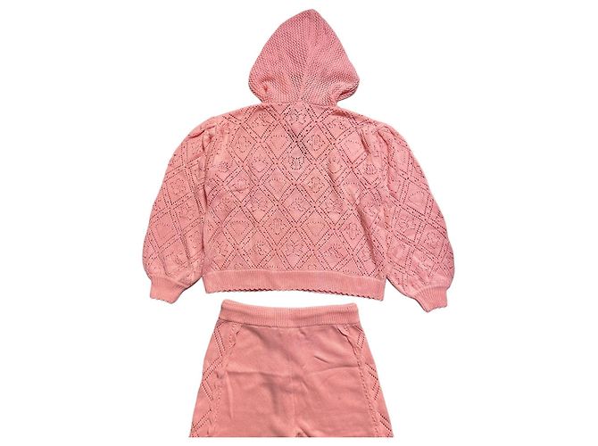 Set LoveShackFancy Tomaso Hoodie e Nyla Jogger - Peach Melba Pesca - vista 6