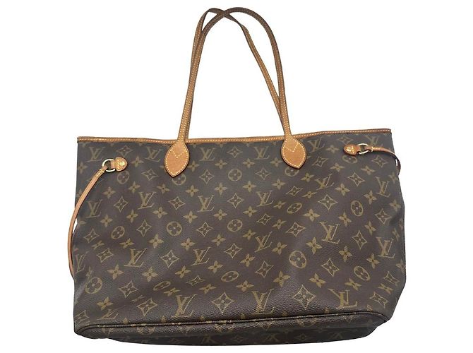 Borsa Tote Monogram Canvas MM Louis Vuitton Neverfull NM Marrone - vista 2