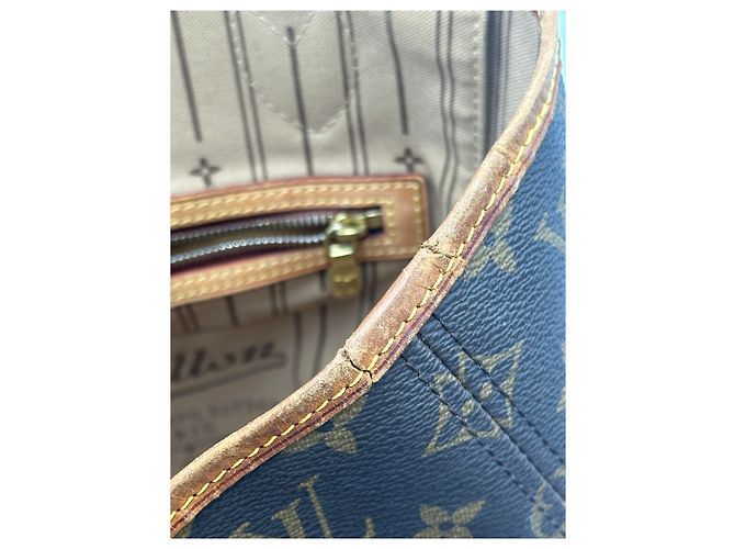 Borsa Tote Monogram Canvas MM Louis Vuitton Neverfull NM Marrone - vista 4