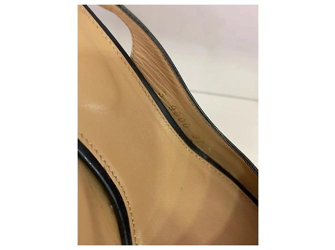 Sergio Rossi Lackleder Slingback Pumps Khaki - Ansicht 5
