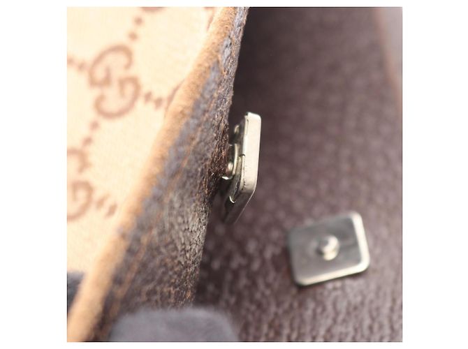 Borsa a Spalla Gucci GG Canvas Marrone Beige - vista 11