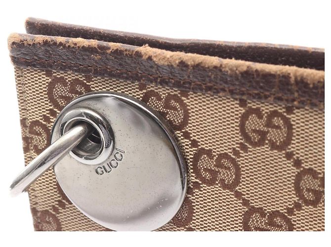 Borsa a Spalla Gucci GG Canvas Marrone Beige - vista 5